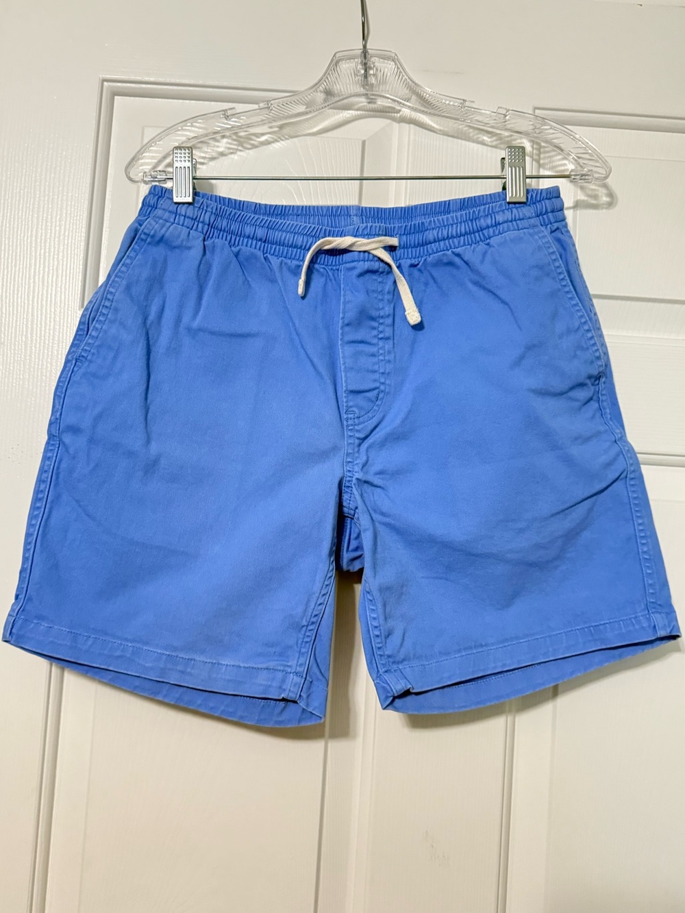 Lands' End Twill Blue Drawstring Shorts Size S 28-30